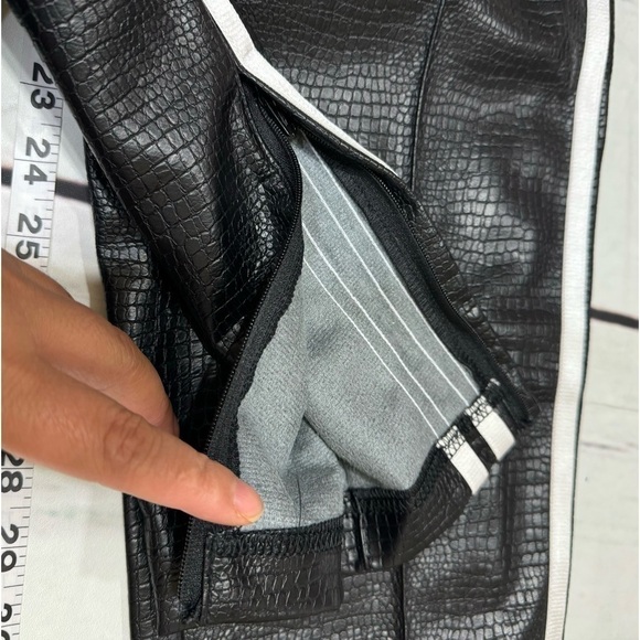 ADIDAS ORIGINALS PREMIUM FAUX LEATHER SST LUXE TRACK PANTS Python skin Small NWT - Picture 3 of 17